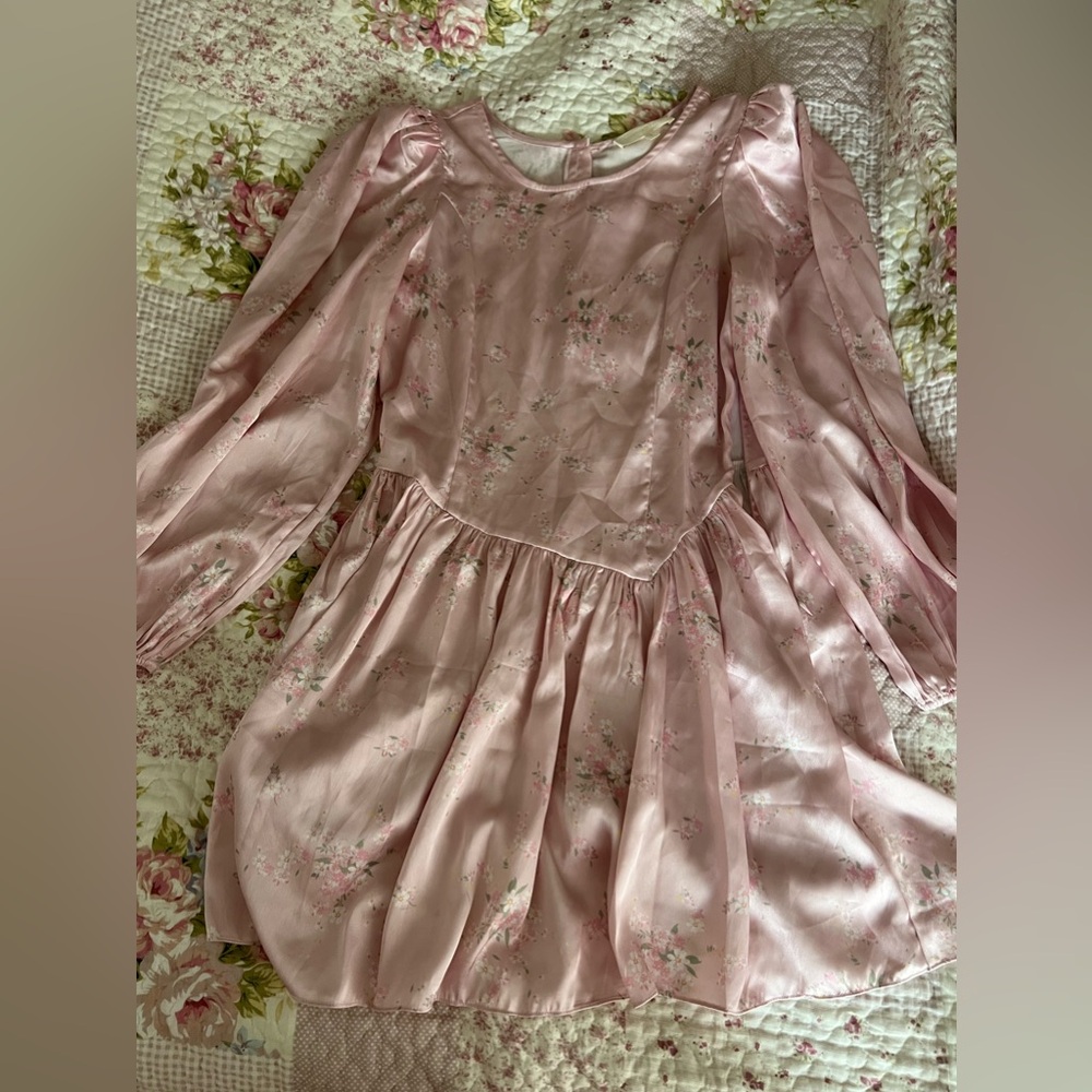 LoveShackFancy Pink Mini Dress